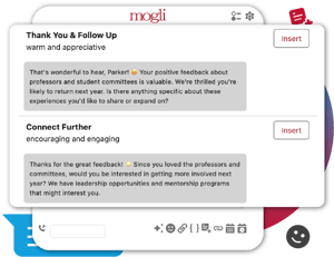 Mogli_AI-powered message recommendations